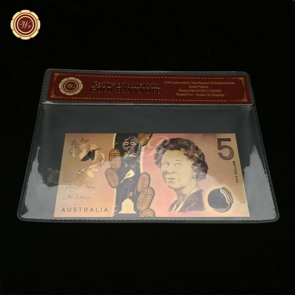 WR 2016 новинка AUD Золотая Note цветная австралийская металлическая фольга для