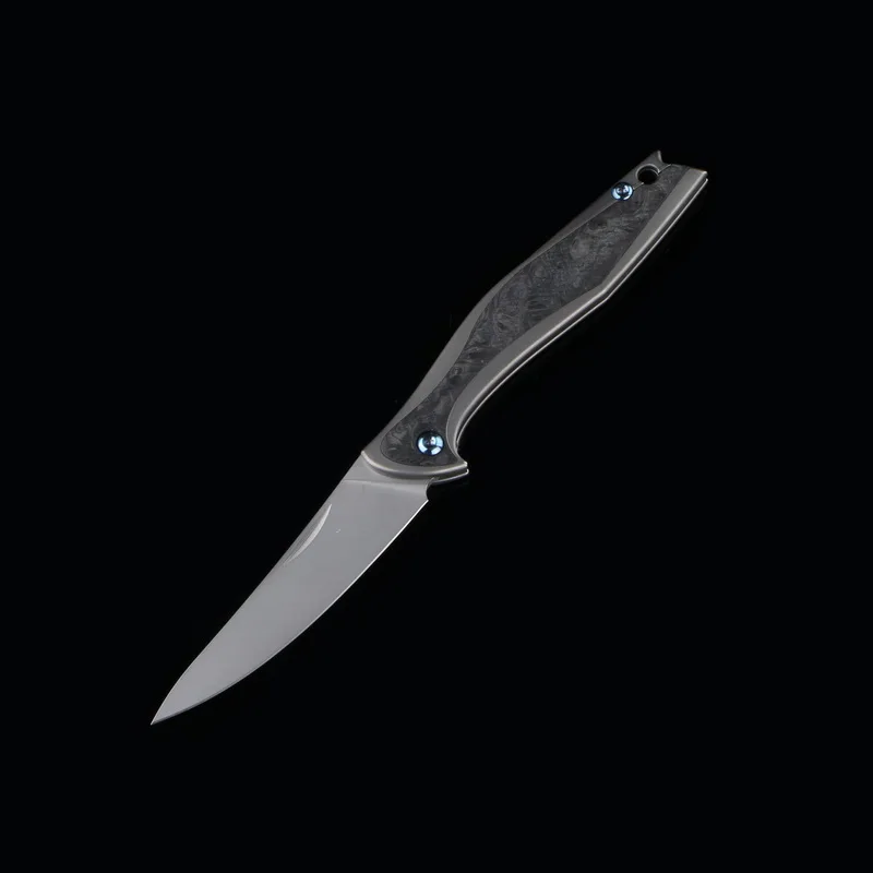 Ti CF balck Зеленый шип Феникс складной нож M390 лезвие прокладка TC4 Титан 3D Ручка Открытый отдых карманные Фруктовые Ножи EDC инструмент - Цвет: Ti CF balck