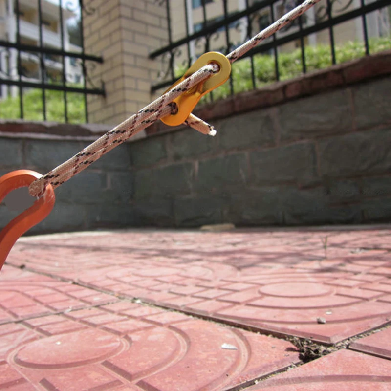 10 шт./компл. наружная алюминиевая пряжка из Паракорда для кемпинга веревка