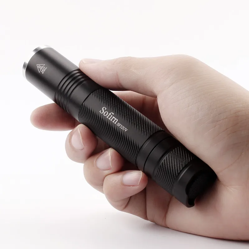 Sofirn SF32UV 18650 вспышка светильник Ультрафиолетовый фонарь Nichia 365 нм лучшая УФ лампа проверка банкнот флуоресцентный агент обнаружения