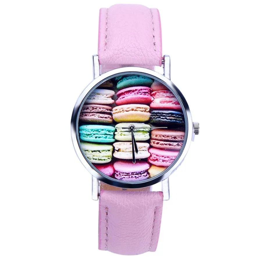 

Timezone#301 Simple Womens Watch Camaron background Leather Analog Quartz Wrist Watch Dress Women Watch Clock