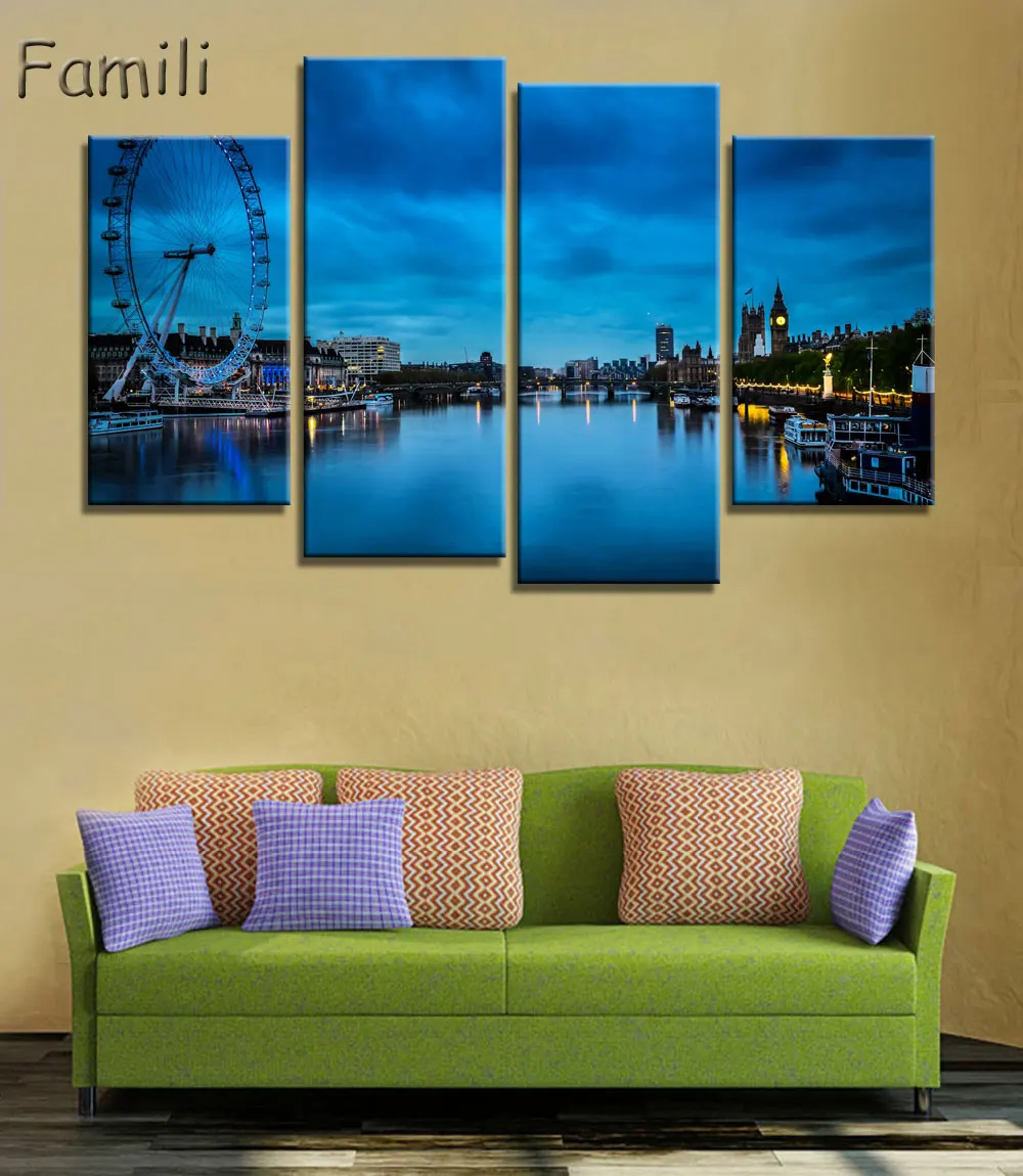 4 шт. картины с изображением современного искусства|london oil paintings|art paintingoil painting |