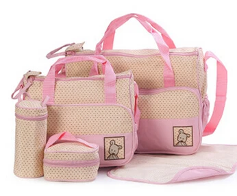 7 Colors 5PCS/Set High Quality Tote Baby Shoulder Diaper Bags Durable Nappy Bag Mummy Mother Bag/ baby bags for mom | Мать и ребенок