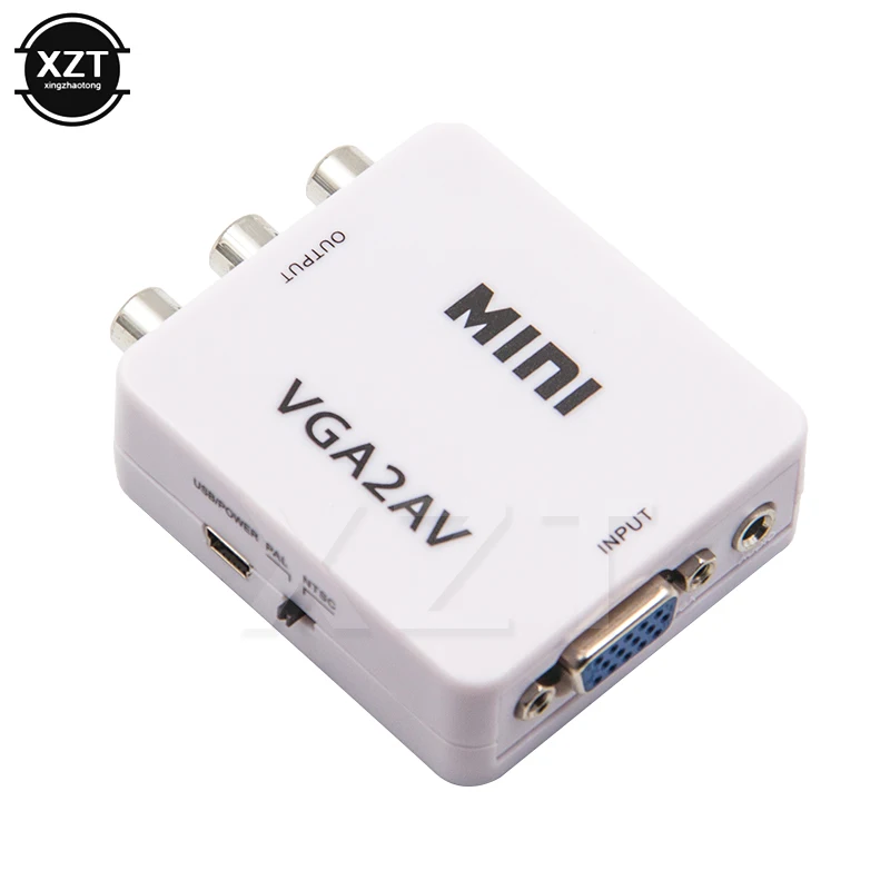 Композитный адаптер 1080P HDMI Mini VGA в RCA AV конвертер с аудио 3 5 мм VGA2AV / CVBS + ПК HDTV