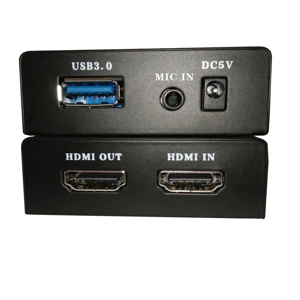 USB 3 0 HD видео игра захват 4K 1080P в прямом эфире конвертер Поддержка микрофон для XBOX