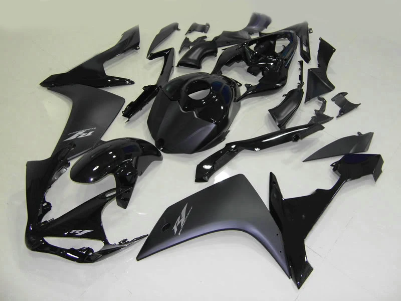 100% подходит Обтекатели для YAMAHA Инжекционный молдинг R1 2007 2008 матовый черный