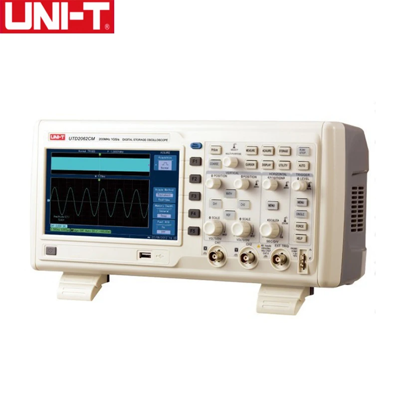 

UNI-T UTD2062CM Настольный цифровой осциллограф 60 МГц 2 канала 1Gs/s длина 16Mpts