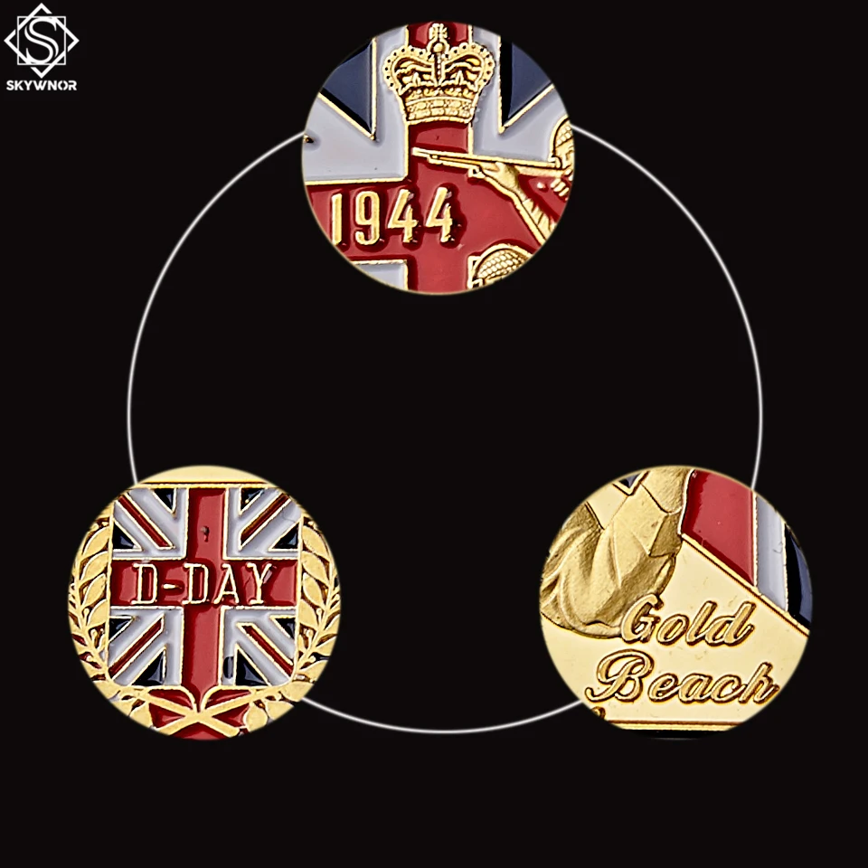 5 шт. второй мировой войны 1944.6.6 британский стрелочный дивизион 50th Northumbrian Gold Sword Beach