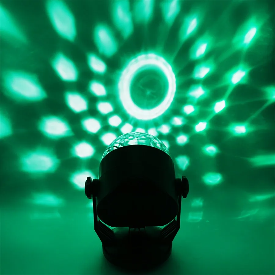 Управление звуком 6 Вт RGB светодиодный сценический светильник на батарейках