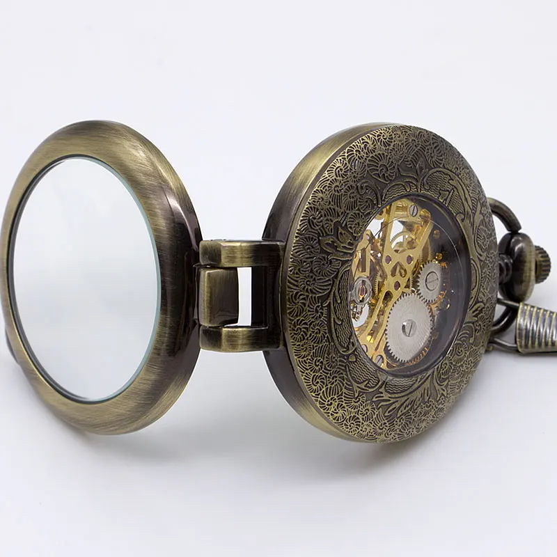 Ретро римские цифры Аналоговый дисплей карманные часы с открытым лицом