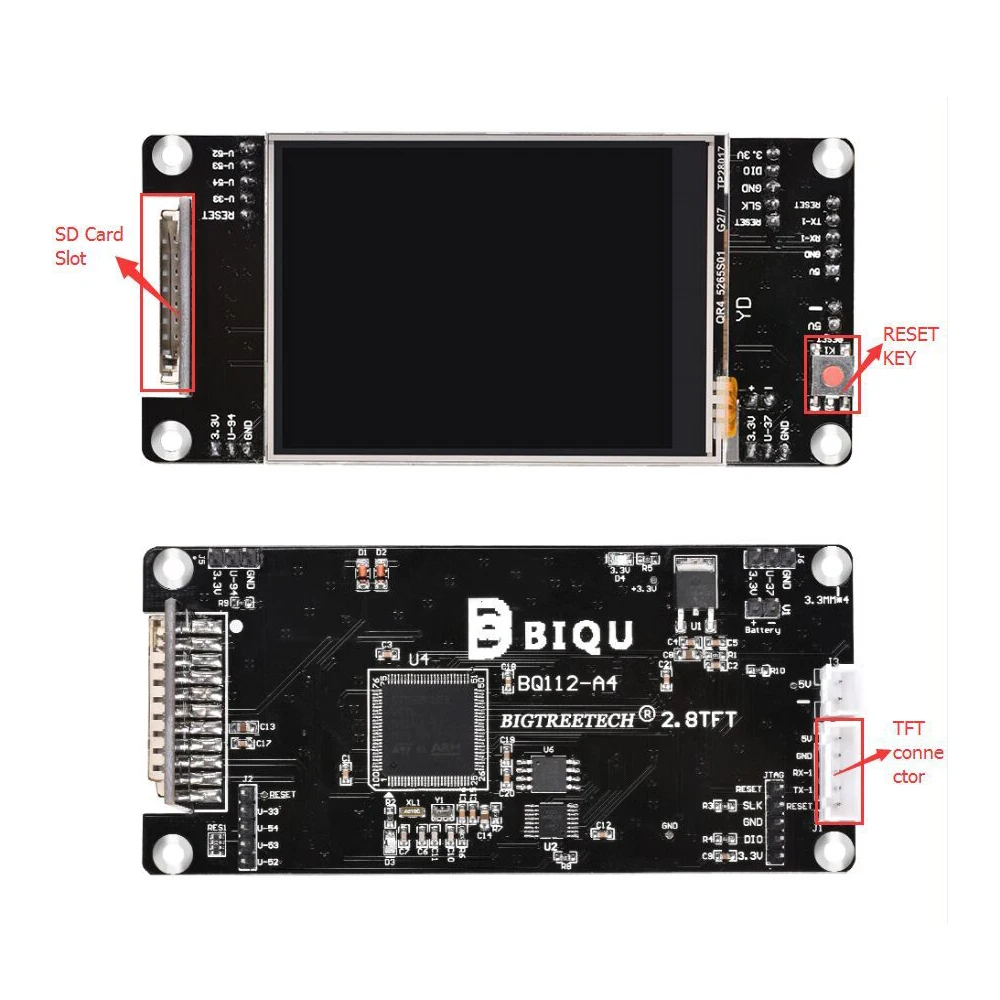 BIGTREETECH TFT28 части 3d принтера сенсорный экран дисплей reprap MKS 2,8 дюймов TFT панель контроллера reprap SKR MKS пандусы доска