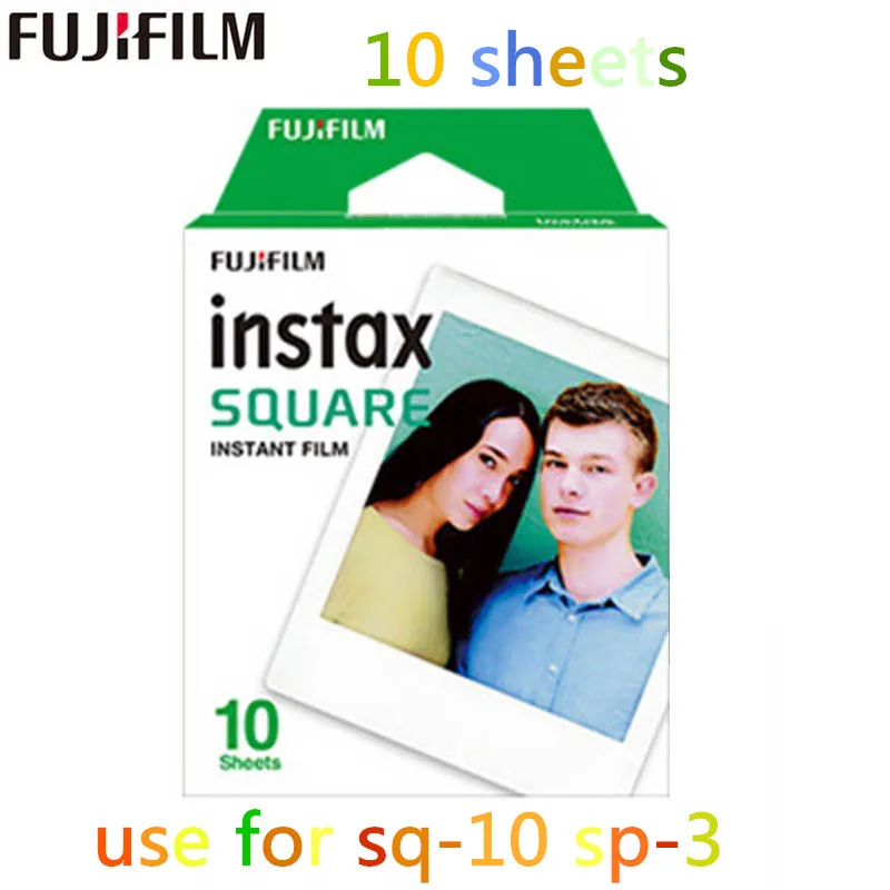 2018 Подлинная Fujifilm Instax 10 Лист квадратная пленка белая краевая фотобумага для