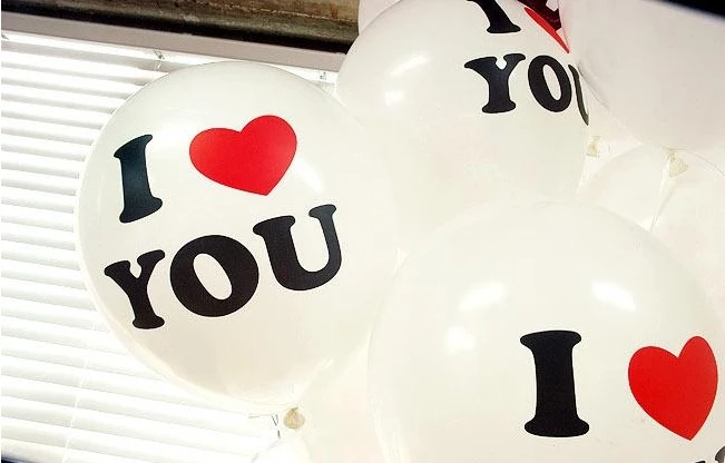 

100 pcs 12'' Big Pearl Latex Balloon White Color Festival Christmas Wedding Party Decoration I LOVE YOU Proposal Free Shipping