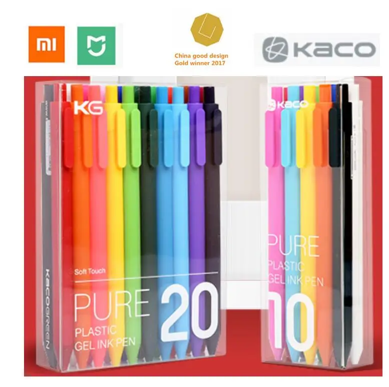 Xiaomi mijia цветная вывеска ручка KACO 20/10 цветов мм 0 5 длина записи 400 м PK АБС пластик