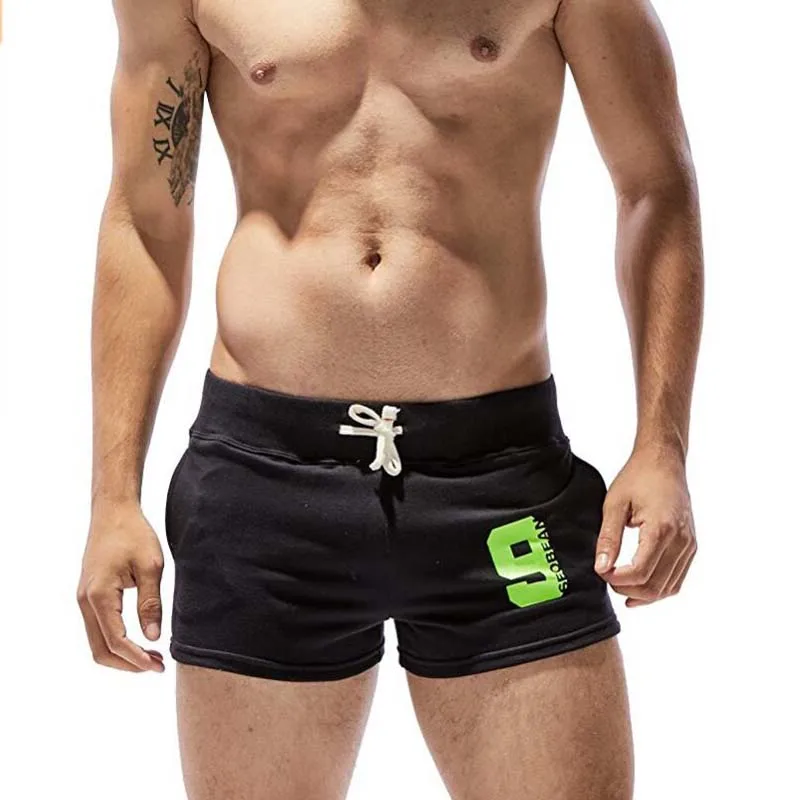 Мужские мягкие спортивные шорты для бега с низкой посадкой дышащие летние