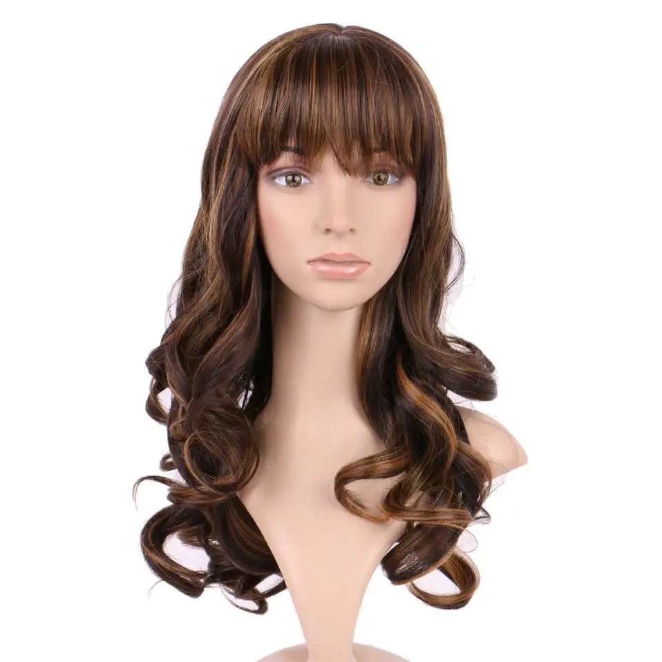 S-noilite 17&quot Women Full Wigs Synthetic Hair Long Curly Wave Cosplay Party for Real Natural Hairpieces Afro Wig | Шиньоны и парики