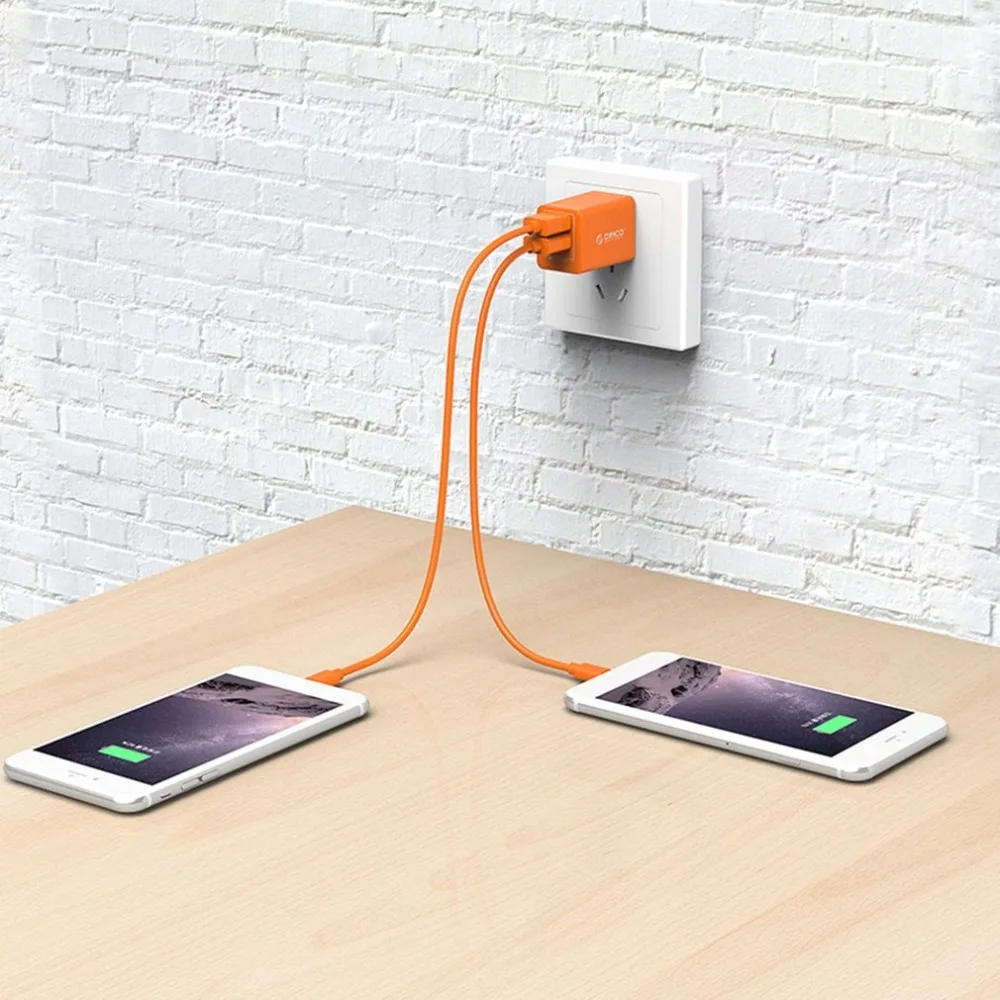 ORICO WHA 2U USB зарядное устройство портативное для путешествий 2 порта Смарт с