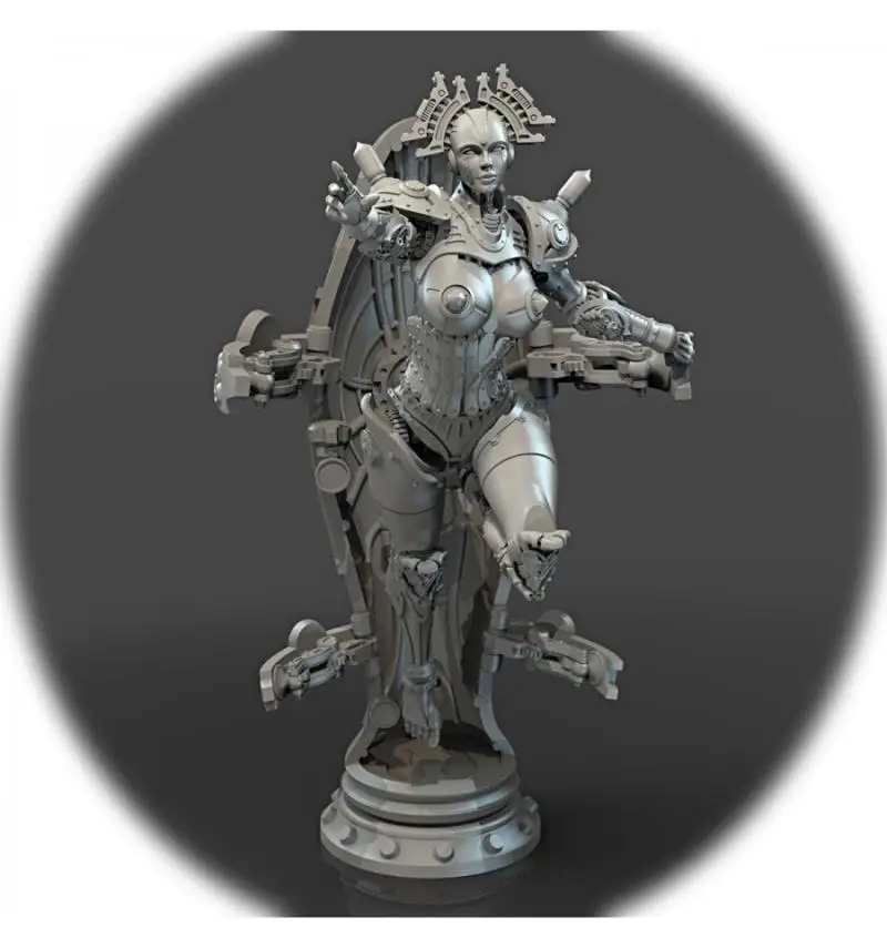 1/24 75 мм fantasy pertty girl с машинкой 75 мм Полимерная модель миниатюрная фигурка Неокрашенная