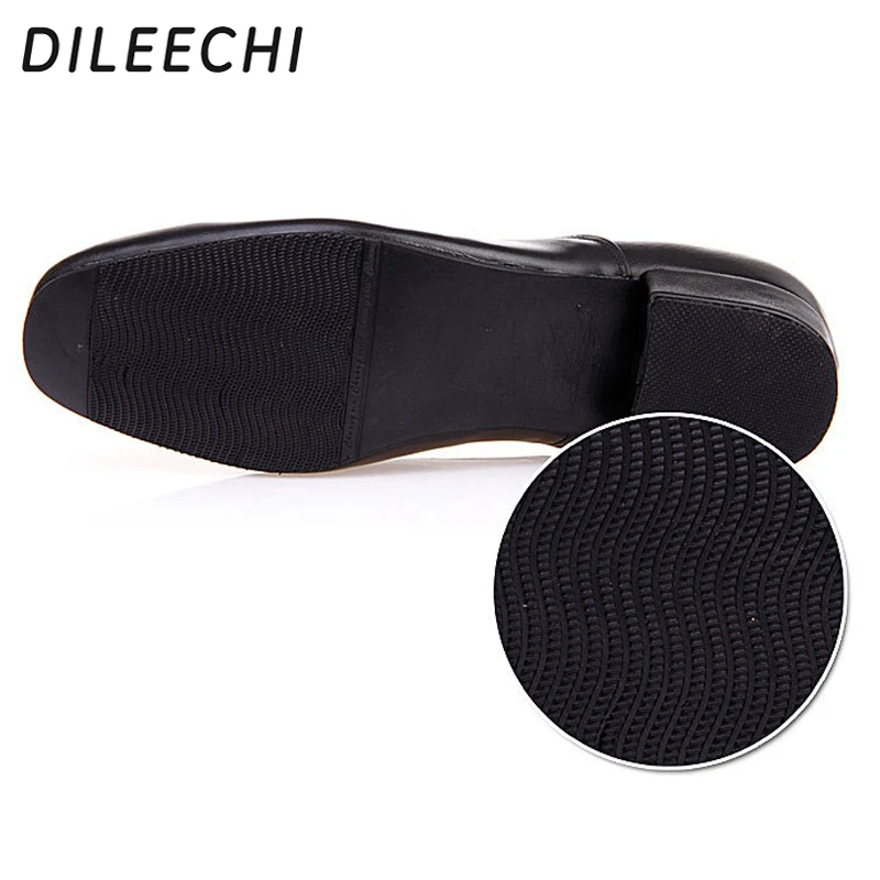 DILEECHI/мужские современные туфли для танцев черные из натуральной кожи на