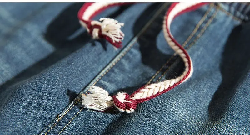Tsingyi Denim Stretch Elastic Waist Jeans Men Blue Cargo Drawstring Harem Jeans Homme Cotton Plus Size Full Length Pants