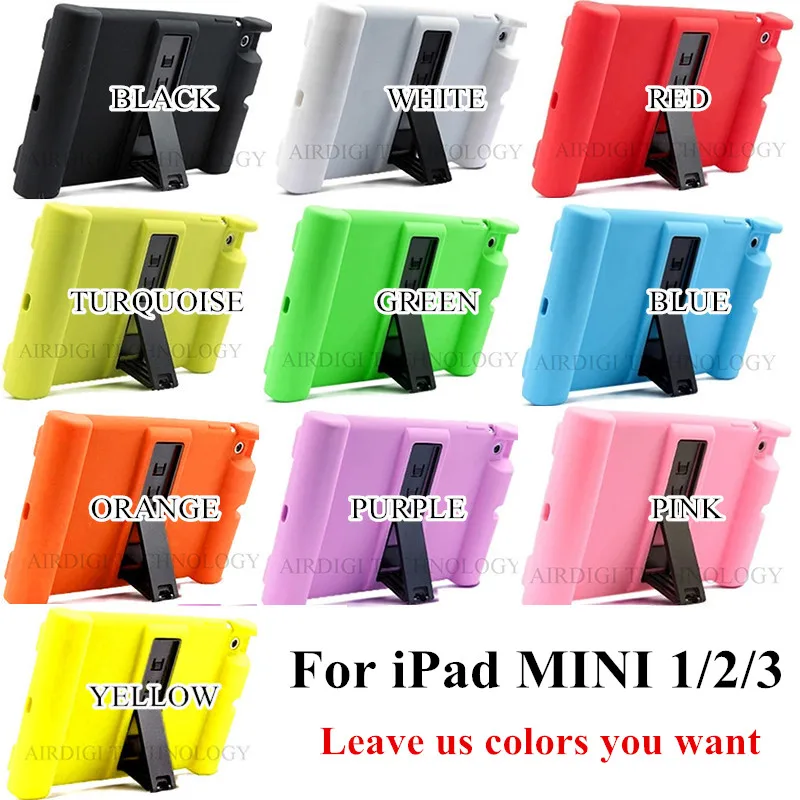 20 шт. ударопрочный детский резиновый чехол с ручкой для Apple iPad 2/3/4/Air 2/Mini 1 2 3 4 retina - Цвет: For iPad Mini 1 2 3