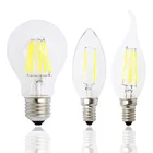 Диммируемая Светодиодная лампа накаливания в стиле ретро, 2 Вт, 4 Вт, 6 Вт, 8 Вт, лампочсветильник E27, E14, лампочка-свеча, монолитный блок светодиодов 220 В, 230 В, заменяемая галогеновая лампочка 20 Вт, 40 Вт, 60 Вт, 80 Вт