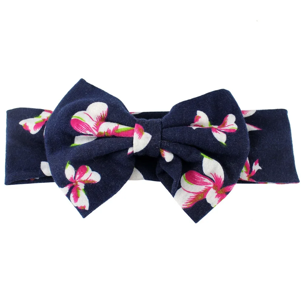 20 pcs/lot 17cm Big Flowers Hair Bow Headband For Kids Large Flower Turban Elastic Band Girls Floral hot sale | Аксессуары для