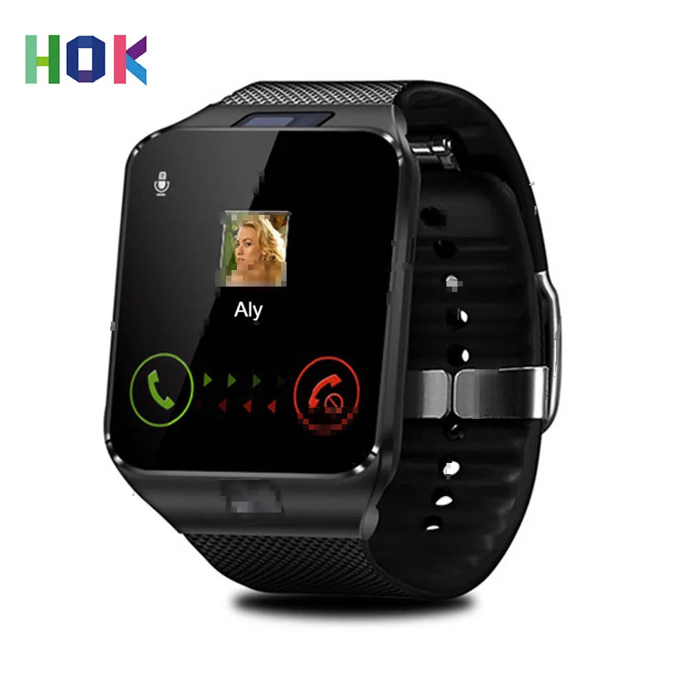 HOK DZ09 Смарт часы Bluetooth Спорт камера Поддержка SIM TF карта для Android IOS Телефон с