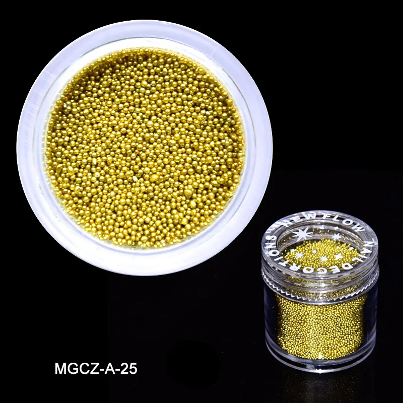 25 1 коробка 0,6-1 мм Крошит поддельные сахарные Икра микробусины круглый дизайн ногтей стеклянные бусины Стразы для ногтей микро Пузырьковые бусины поставки - Цвет: 25