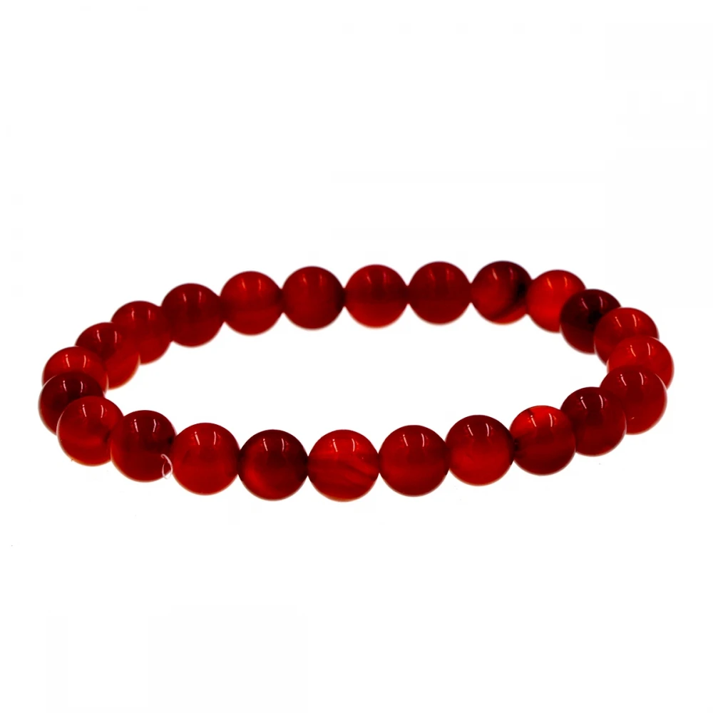 Натуральный камень 8 мм красный сердолик стрейчевый браслет|stretch bracelet|bracelet