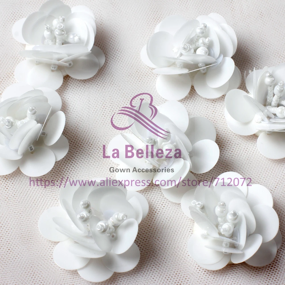 La Belleza Красивая зеленая Роза/розовый/белый/коричневый/зеленый жемчужины, блестки Стразы Цветы одежда аксессуары 20 шт./лот JZ1802