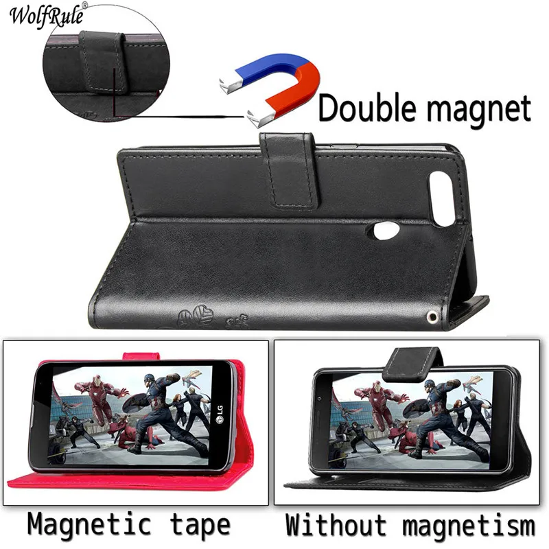 WolfRule чехол для OPPO R15 с откидной крышкой из искусственной кожи + мягкий ТПУ