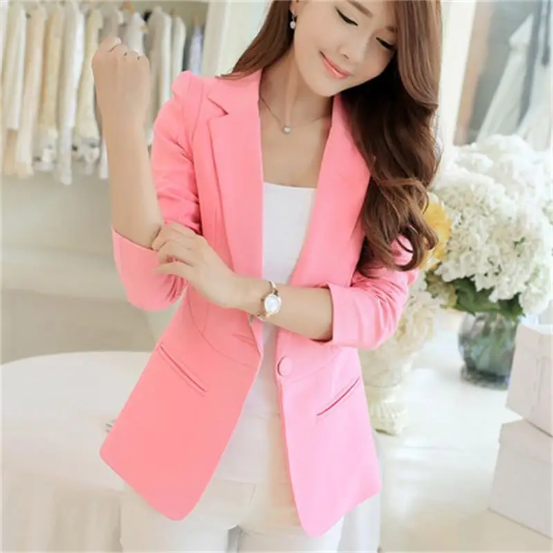 

Fashion 2019 women's spring new autumn slim long-sleeved small suit jacket wild casual professional OL small suit temperament