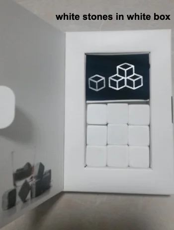 white in white Drixon 6 цветов рождественский подарок камни для виски в элегантный подарочный коробке виски вино камень Виски рок кубик льда Свадебные украшения - Цвет: white in white