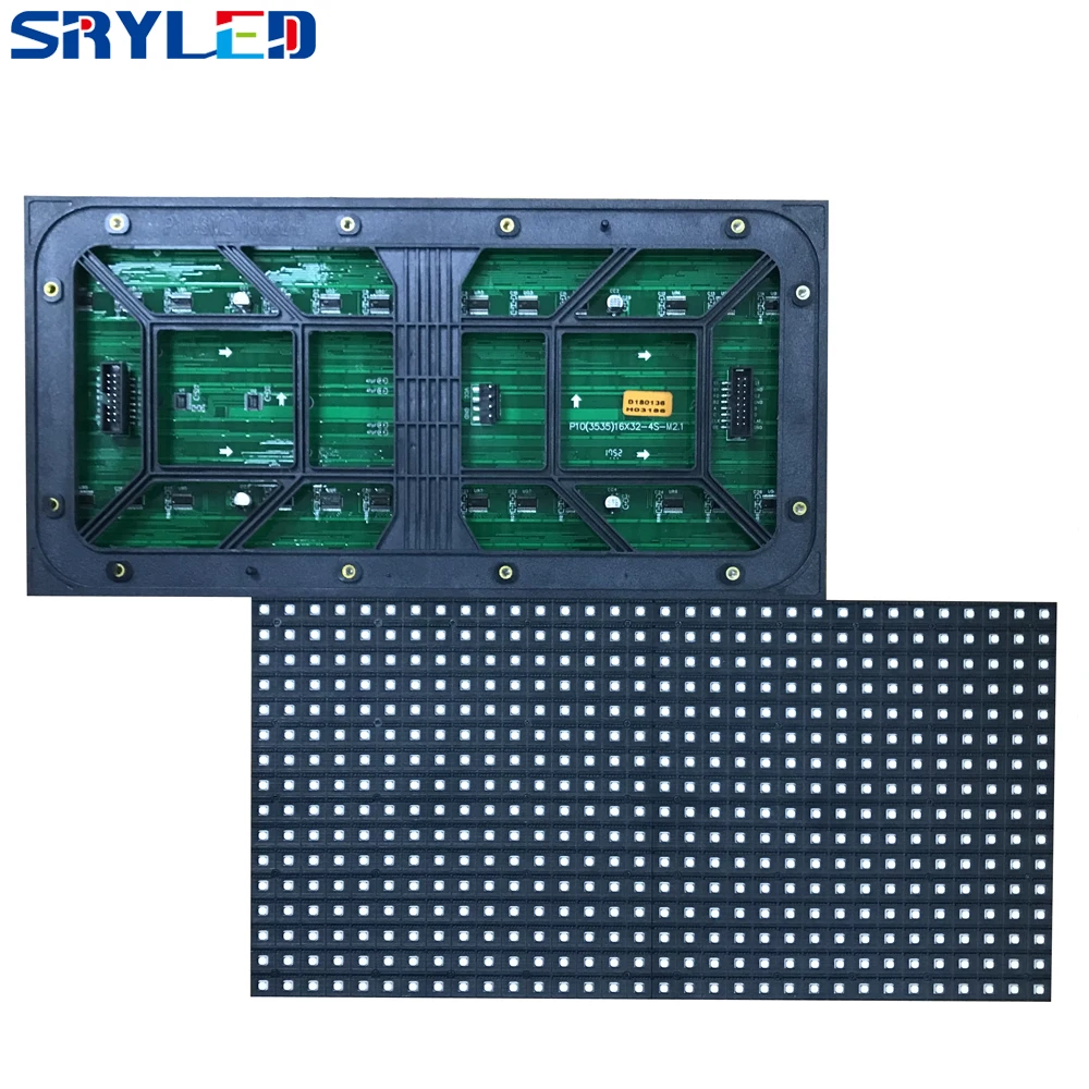 SMD3535 полный Цвет P10 открытый 32x16matrix 1/2 сканирования 320x160mm светодиодный модуль с