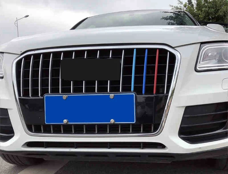 Для Audi Q5 2013- Хром передний бампер решетка радиатора решетка гриль крышка отделка Наклейка украшения крышки автомобиля Стайлинг C1262
