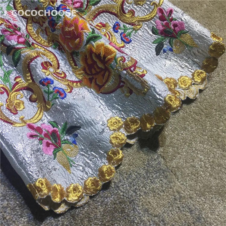 Женская модная сексуальная юбка с высокой талией золотистого цвета, с цветочной вышивкой, узкая юбка-карандаш, новинка, осенняя белая