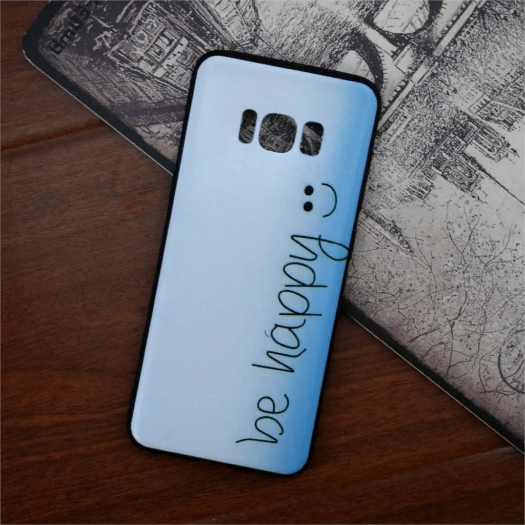 Dulcii caso для samsung Galaxy S8 принт ТПУ гель Красота дело fundas Капа-быть счастливый и улыбка
