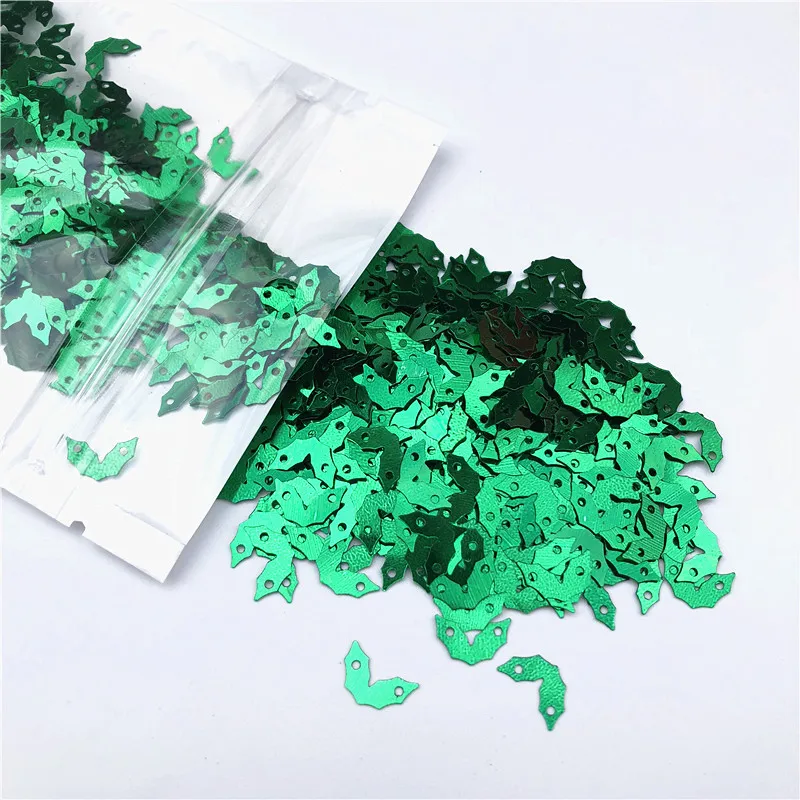 10g/Pack Mixed Red Green 6-10mm Holly Berry Tree Leaf Loose Sequins Paillettes Christmas Decoration, Women Garments Sewing Craft images - 6