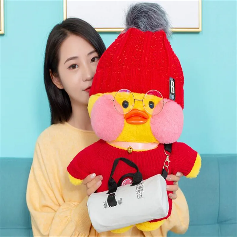 50 см Kawaii LaLafanfan кафе утка плюшевая игрушка милые животные мягкие куклы детские
