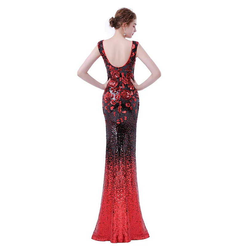 Модное элегантное вечернее платье для выпускного вечера длинное русалки с