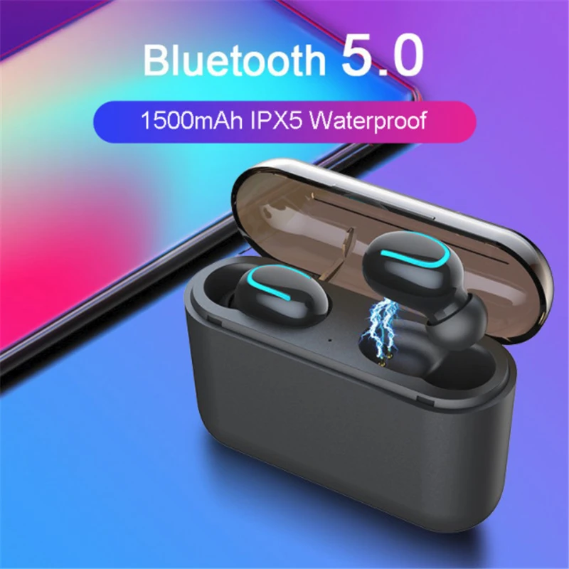 HAAYOT настоящие беспроводные наушники Bluetooth 5 0 гарнитура Мини в ухо TWS с зарядным