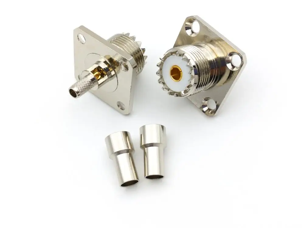 20 шт. UHF SO239 женский 4 отверстия панель RF обжимной адаптер LMR195 RG58 RG400