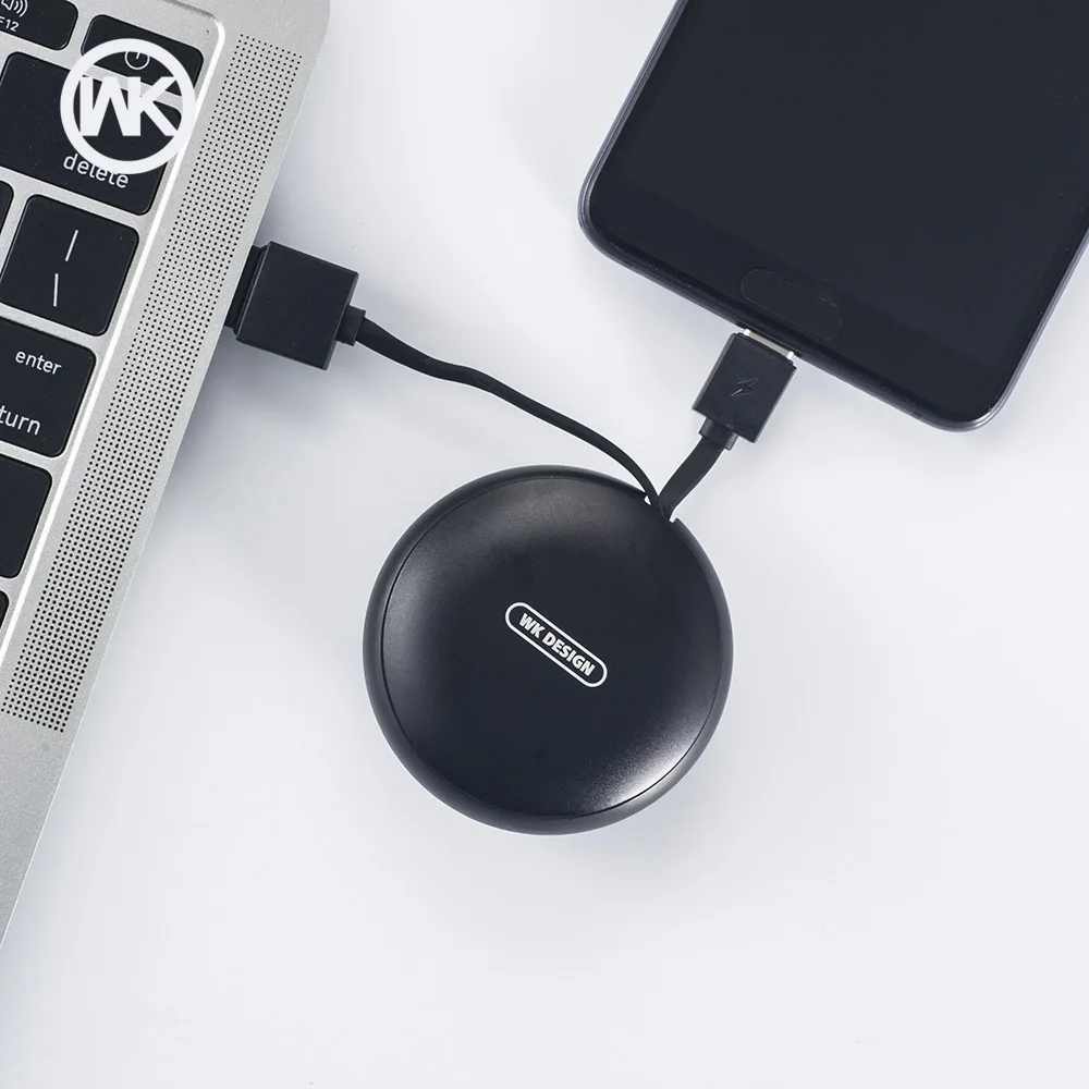 Дизайн WK для iPhone Mirco USB кабель 2в1 Выдвижной X 7 8 Plus Micro Samsung S9 зарядное