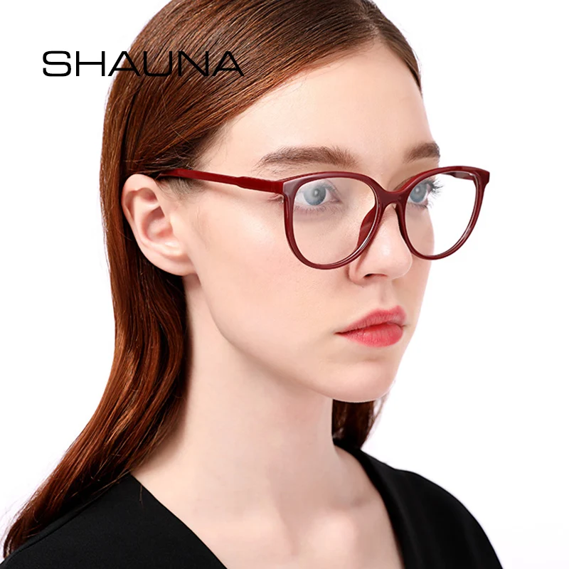 SHAUNA, модные круглые оправы для очков, женские линзы из смолы, оптические очки