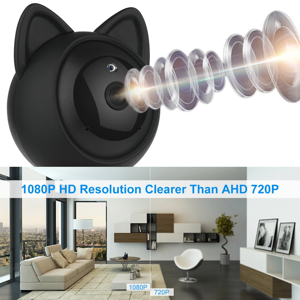 Defeway 2MP IP камера 1080P беспроводная Wifi HD домашняя система видеонаблюдения для домашних животных двухстороннее аудио и ночное видение