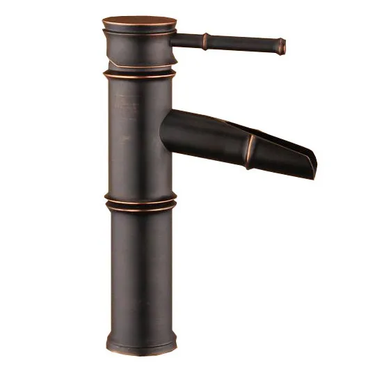 

Oil Rubbed Bronze Single Handle Bamboo Style Bathroom Vessel Sink Basin Faucet Mixer Taps anf042