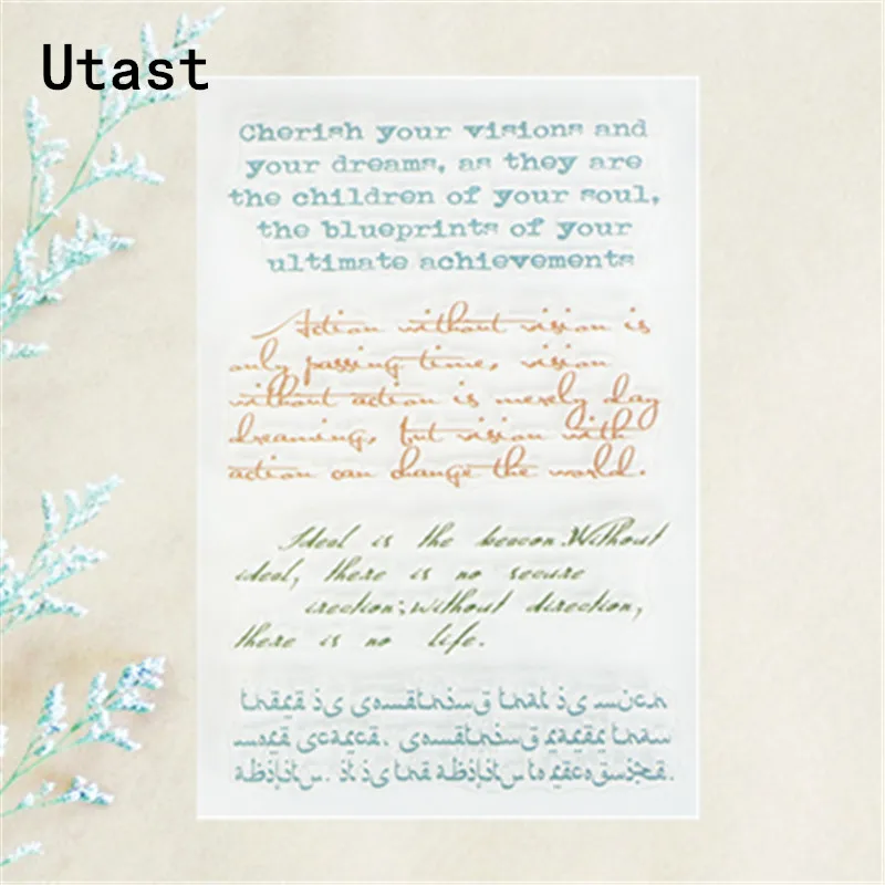 Английские латинские изделия прозрачные силиконовые штампы/прозрачный