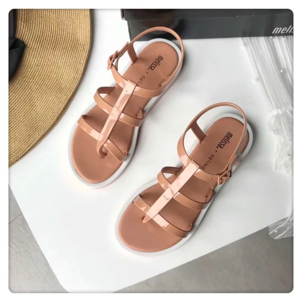 Новинка года; женские босоножки Melissa; бразильская женская обувь из прозрачного пластика; Женская Повседневная прозрачная обувь; женские сандалии Melissa