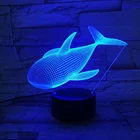 3d-лампа в виде морского животного, Кита, светодиодный светильник, сенсорный RGB стол, детский ночник, детское прикроватное украшение, креативная игрушка, Лава